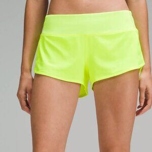 Lululemon Speed Up Low-Rise Lined Short 2.5 Size 8 Tall Highlight Yellow